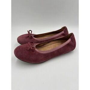 Vionic Women's Liliana Suede Slip On  Ballet Flats Shoes Pink Womens SZ 7.5